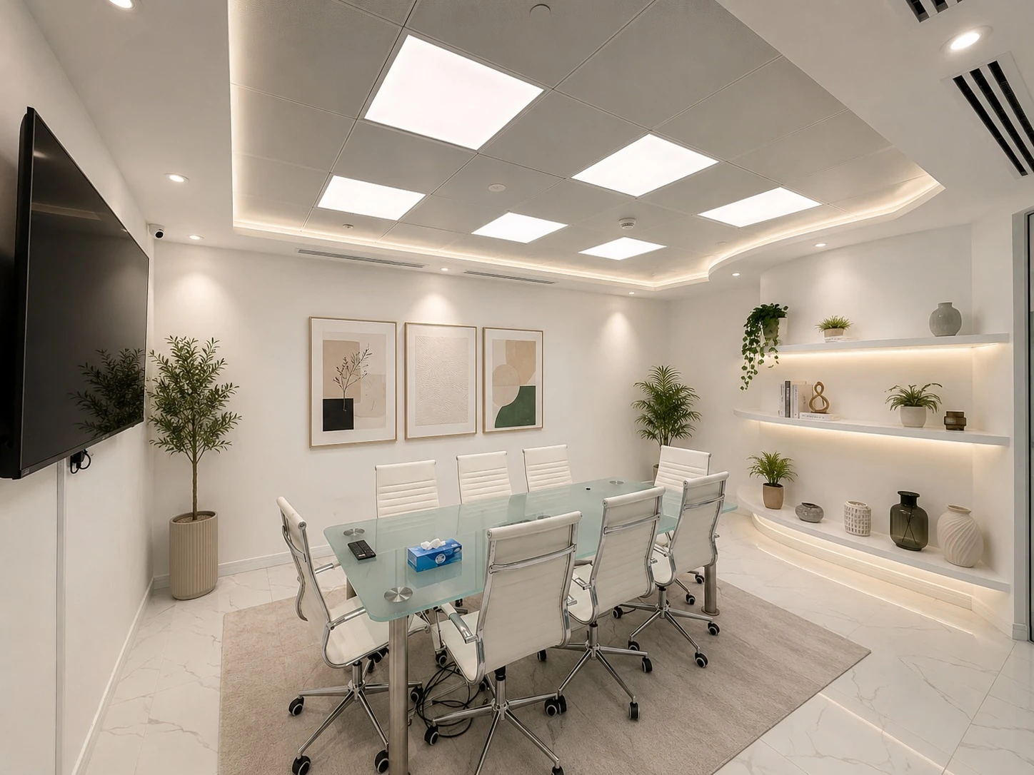 Meeting room at Aegis Coworking, Addax Tower, ADGM, Abu Dhabi